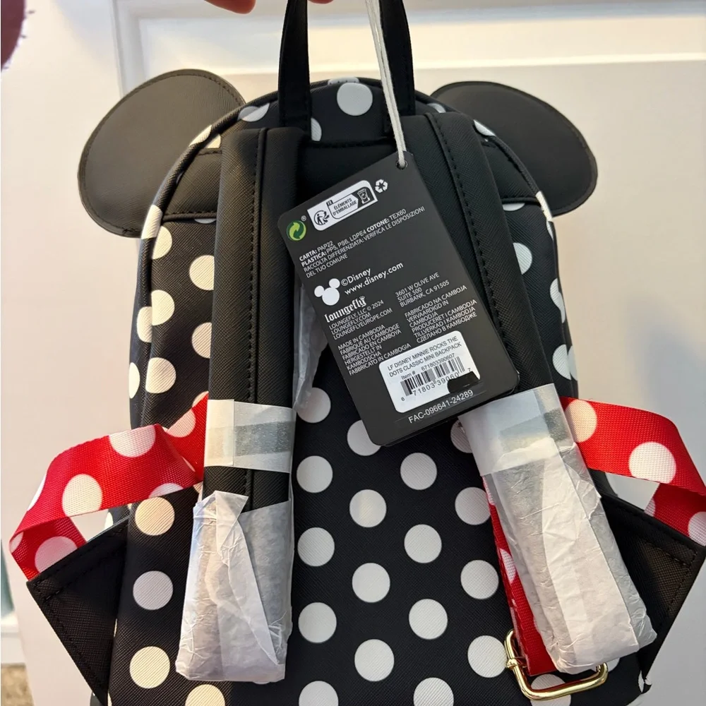 Loungefly Disney Polka Dot Minnie Backpack - Picture 2 of 5